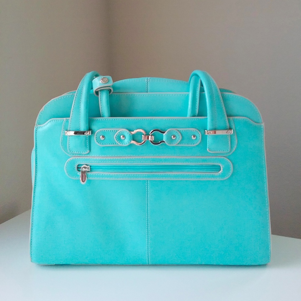 NWT McKlein Blue Oak Grove Laptop Travel Bag NWT